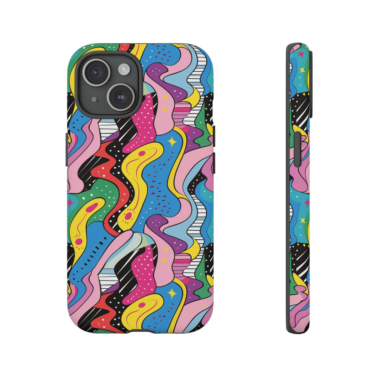 90s Themed Seamless Pattern Phone Case – Embrace Retro Style and Protection 275