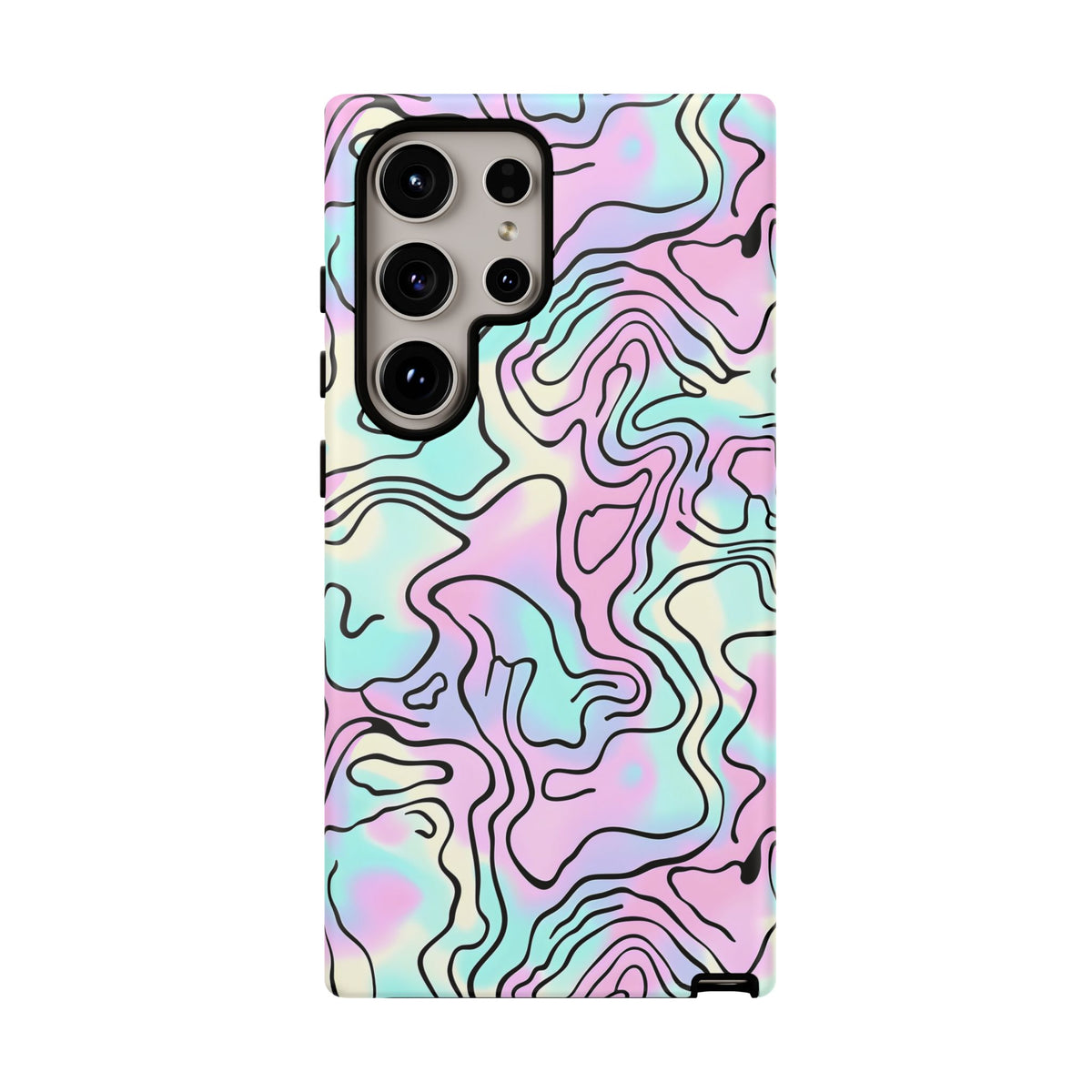 Abstract Pastel Waves and Wavy Lines Phone Case – Elegant and Modern Phone Cover