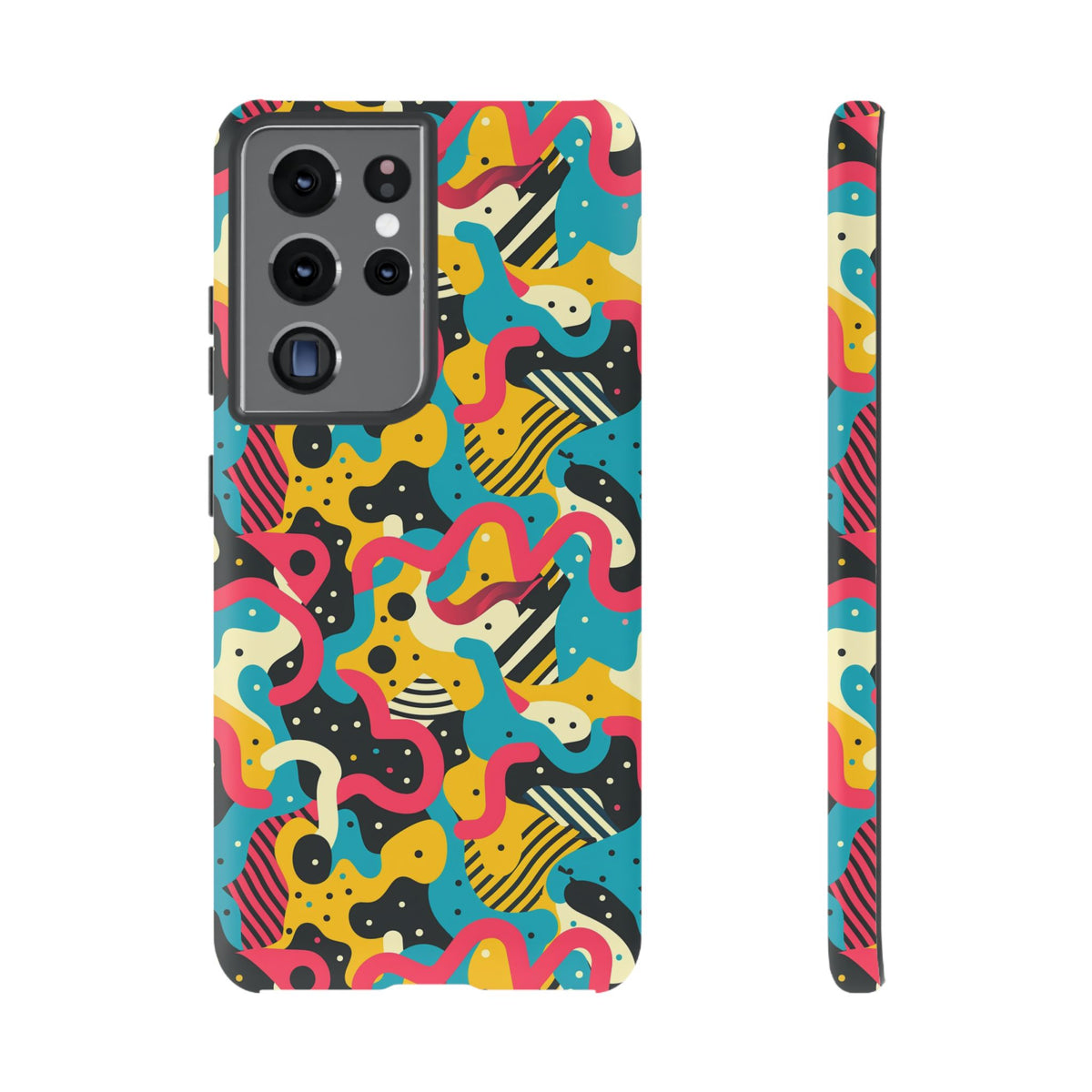 90s Themed Seamless Pattern Phone Case – Embrace Retro Style and Protection 238