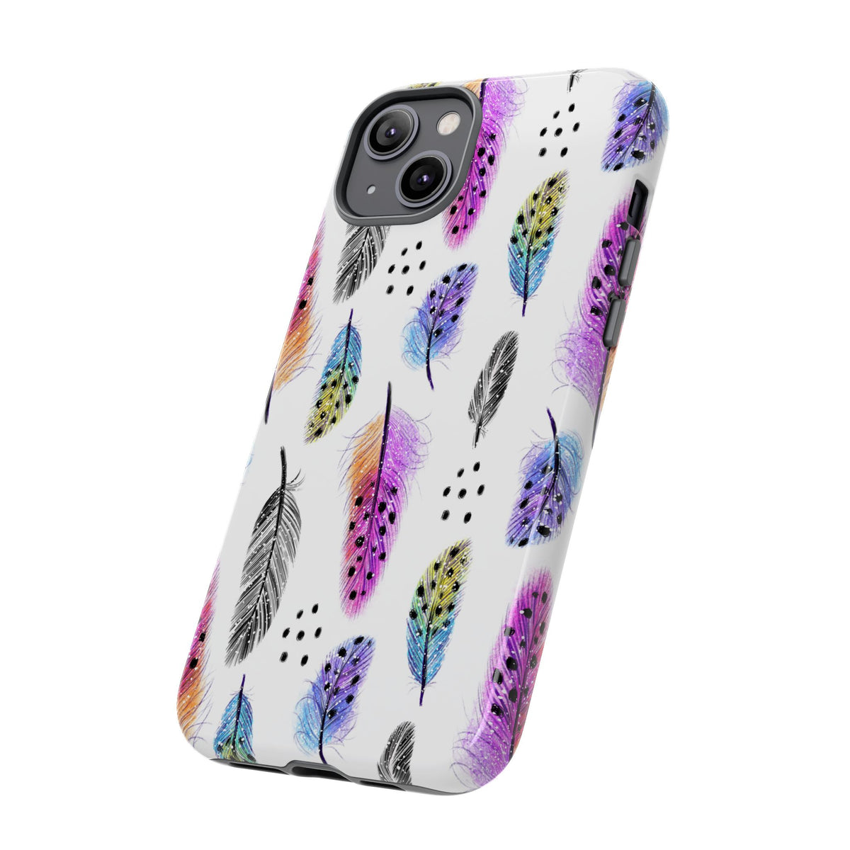 Feather Pattern Phone Case – Elegant & Durable Protection for Your Phone