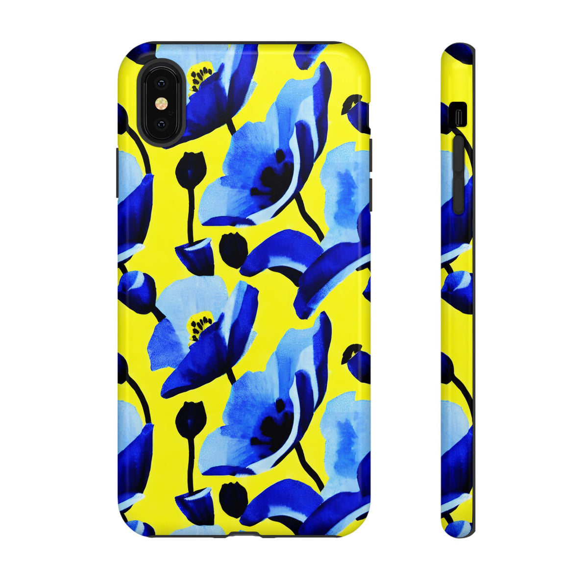 Vibrant Blue Floral Phone Case – A Perfect Fusion of Style and Protection