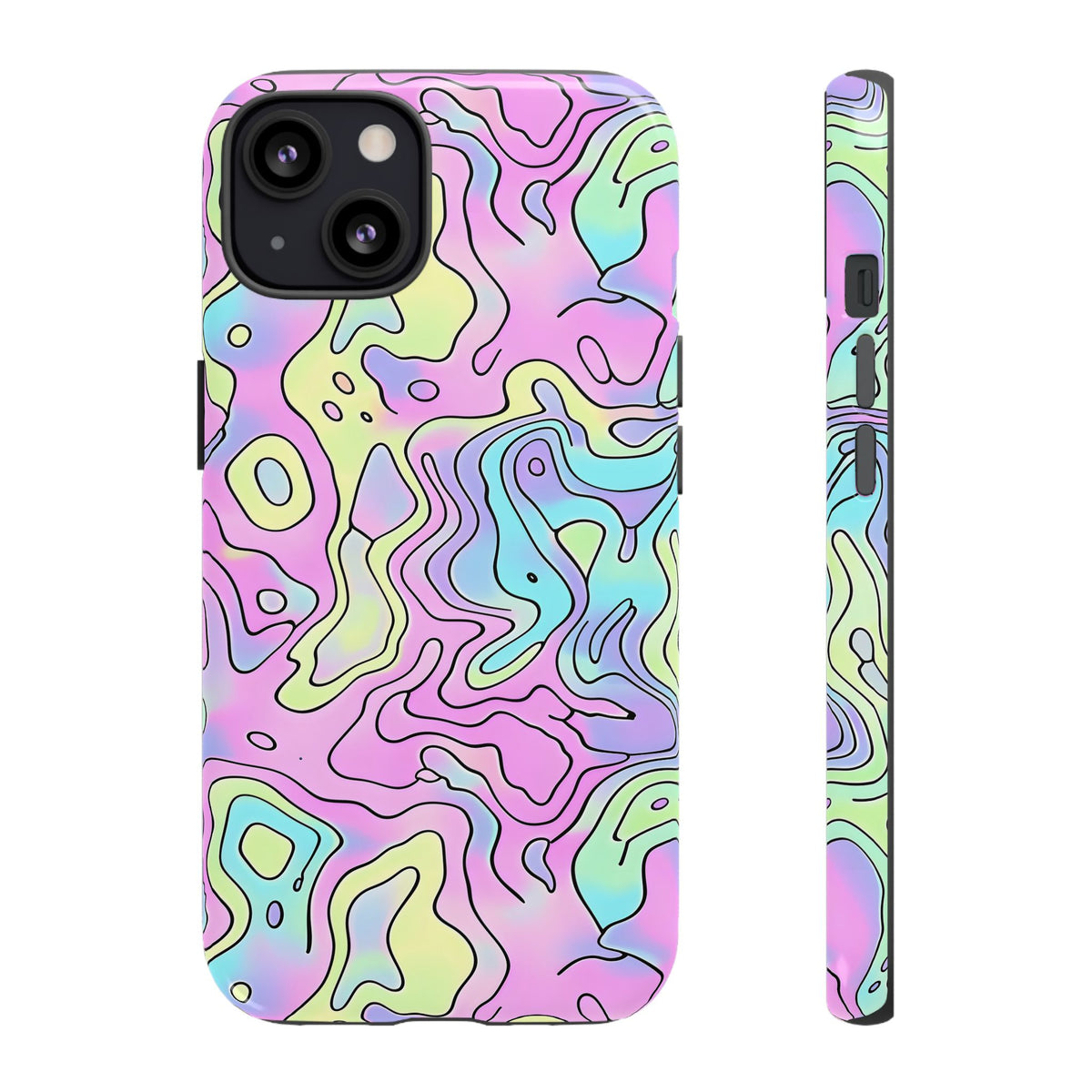 Abstract Pastel Waves and Wavy Lines Phone Case – Elegant and Modern Phone Cover 2