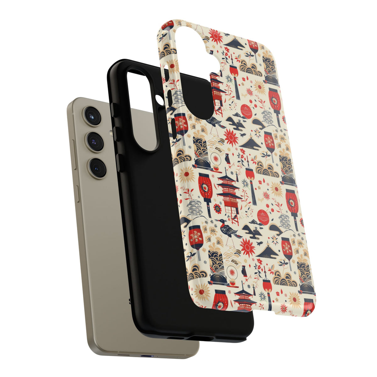 Japanese Pattern Phone Case – Elegant & Timeless Design for Your Phone 024