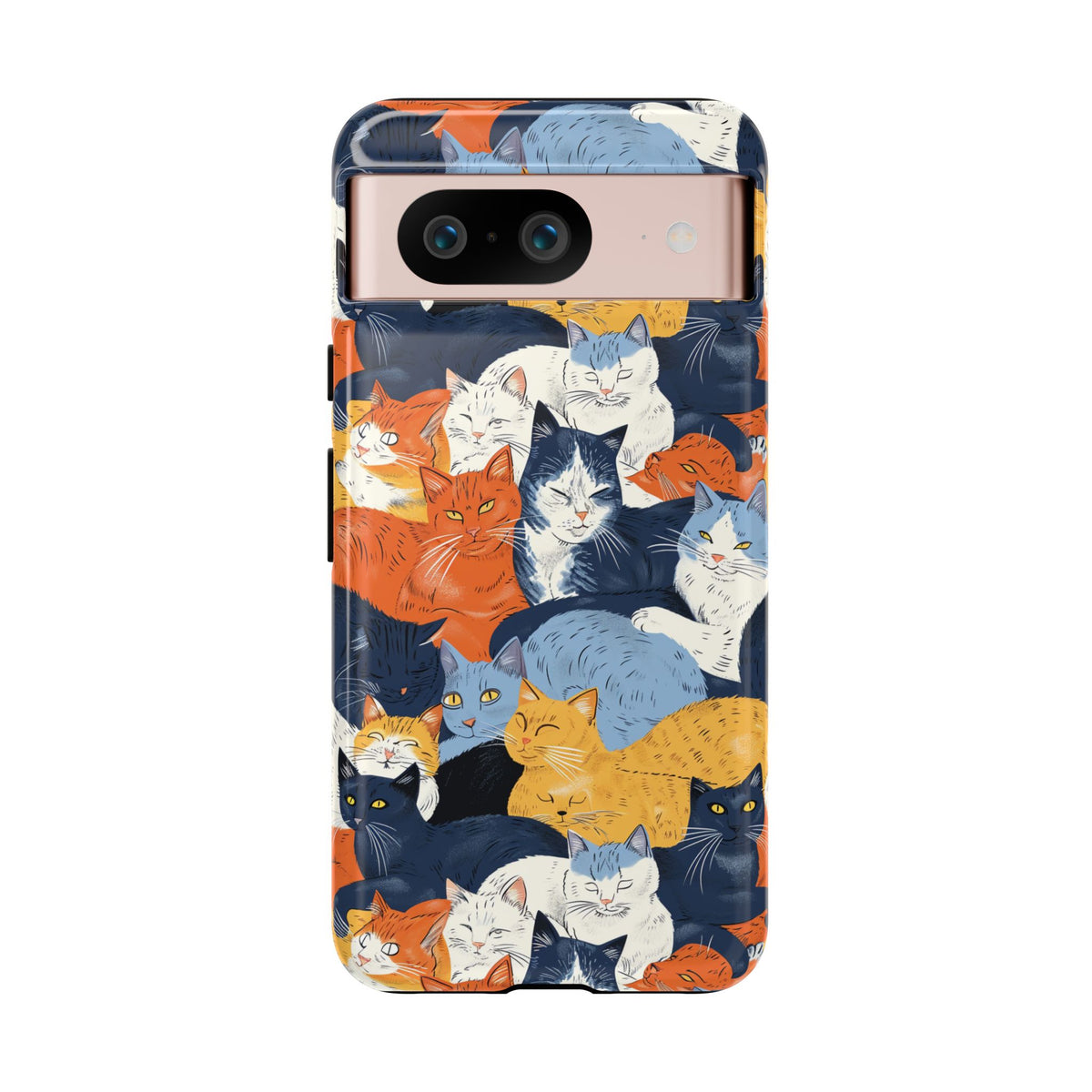 Seamless Cat Pattern Design Phone Case – Playful and Stylish Cat-Themed Phone Cover