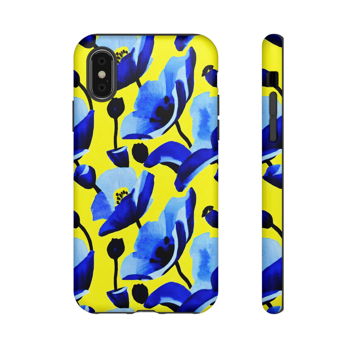 Vibrant Blue Floral Phone Case – A Perfect Fusion of Style and Protection