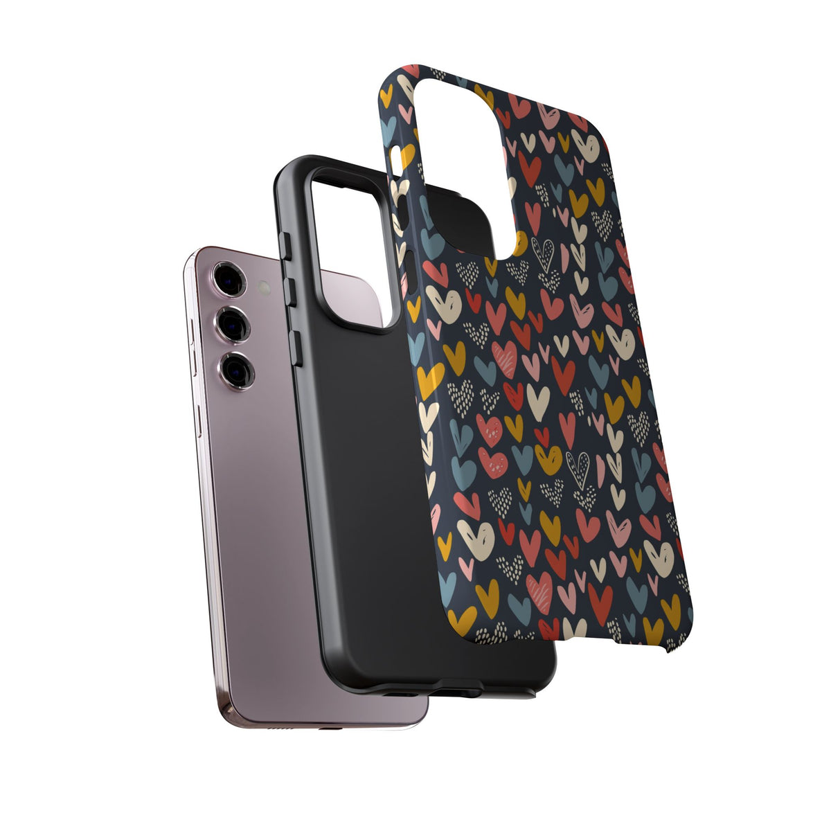 Heart Pattern Phone Case – Stylish & Loving Design for Your Device 816