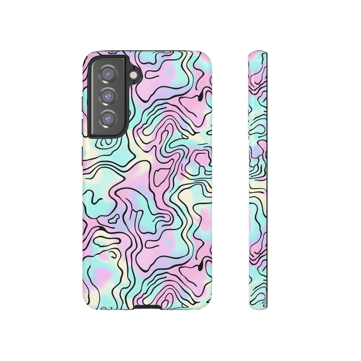 Abstract Pastel Waves and Wavy Lines Phone Case – Elegant and Modern Phone Cover