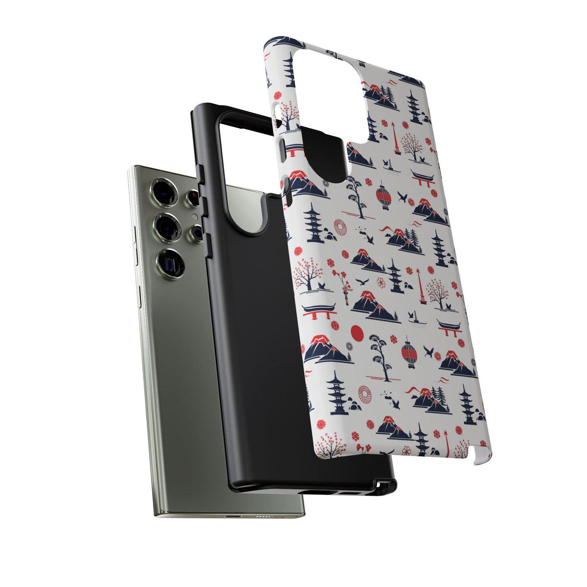 Japanese Pattern Phone Case – Elegant & Timeless Design for Your Phone 079