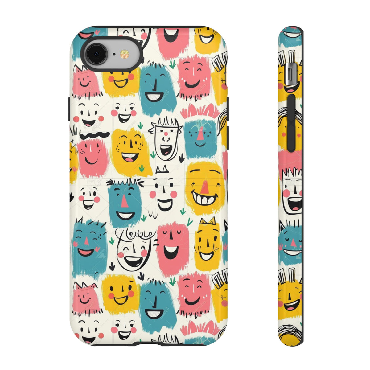 Happy Faces Phone Case – Joyful and Cheerful Design for a Bright Look