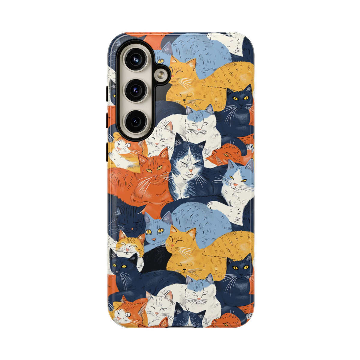 Seamless Cat Pattern Design Phone Case – Playful and Stylish Cat-Themed Phone Cover