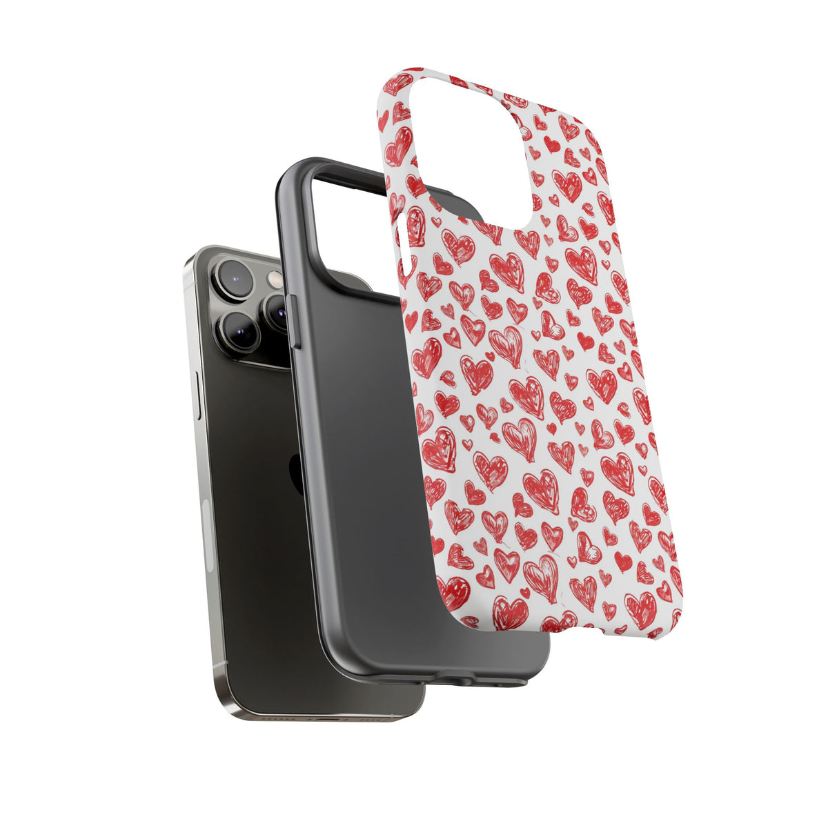 Heart Pattern Phone Case – Stylish & Loving Design for Your Device 814