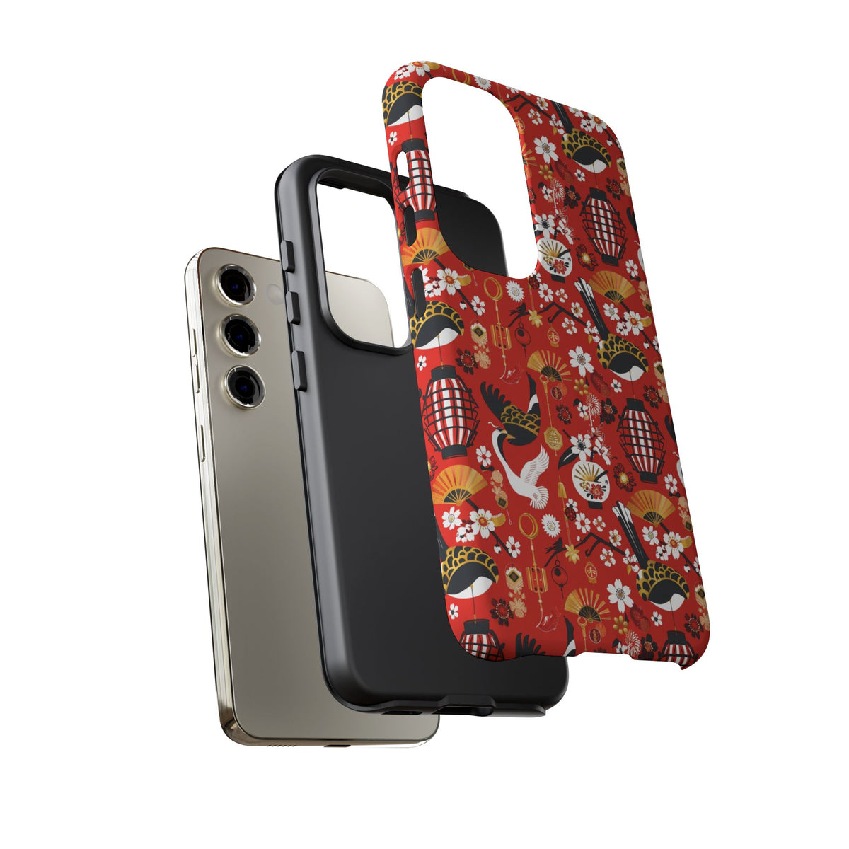 Japanese Pattern Phone Case – Elegant & Timeless Design for Your Phone 056