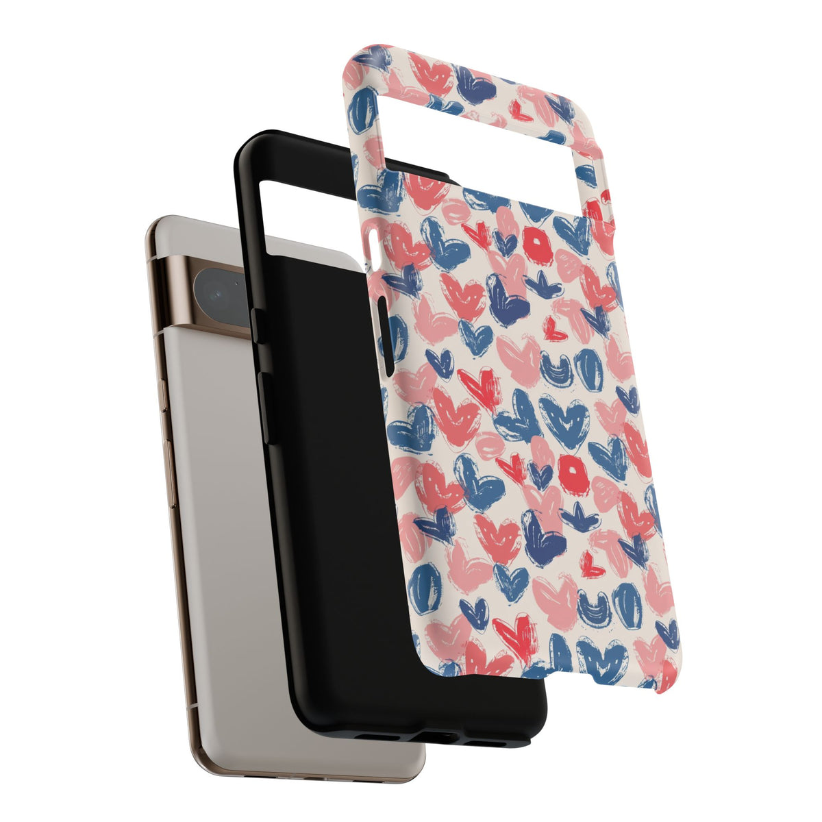 Heart Pattern Phone Case – Stylish & Loving Design for Your Device 354