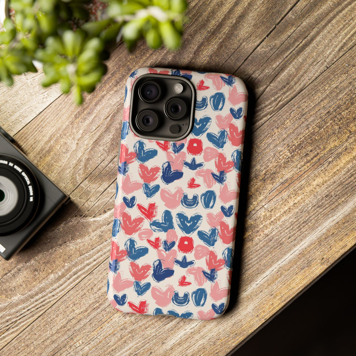 Heart Pattern Phone Case – Stylish & Loving Design for Your Device 354