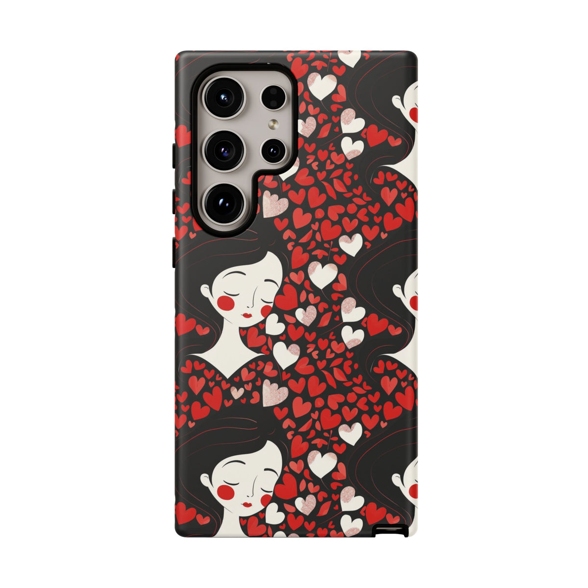 Heart Pattern Phone Case – Stylish & Loving Design for Your Device 232