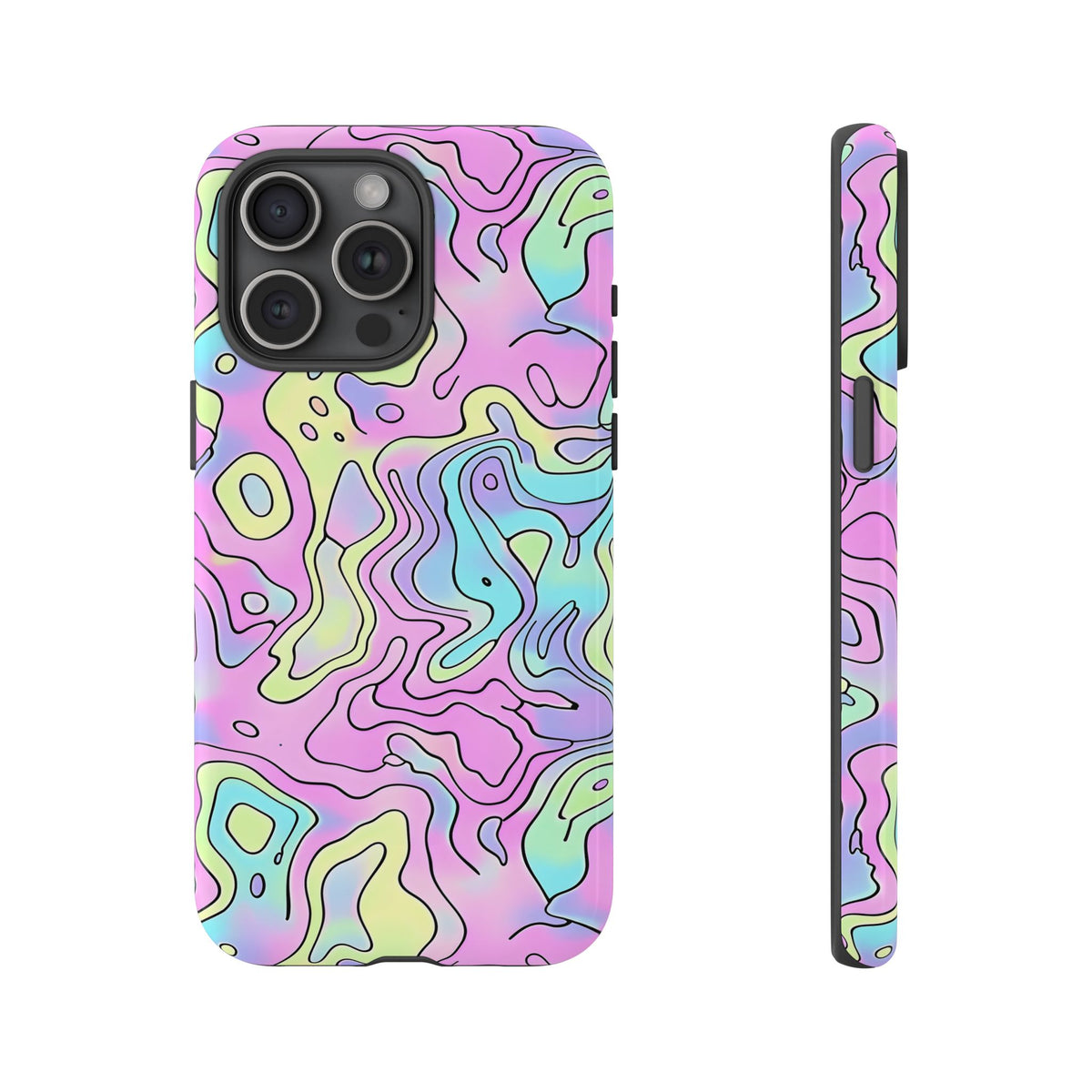 Abstract Pastel Waves and Wavy Lines Phone Case – Elegant and Modern Phone Cover 2