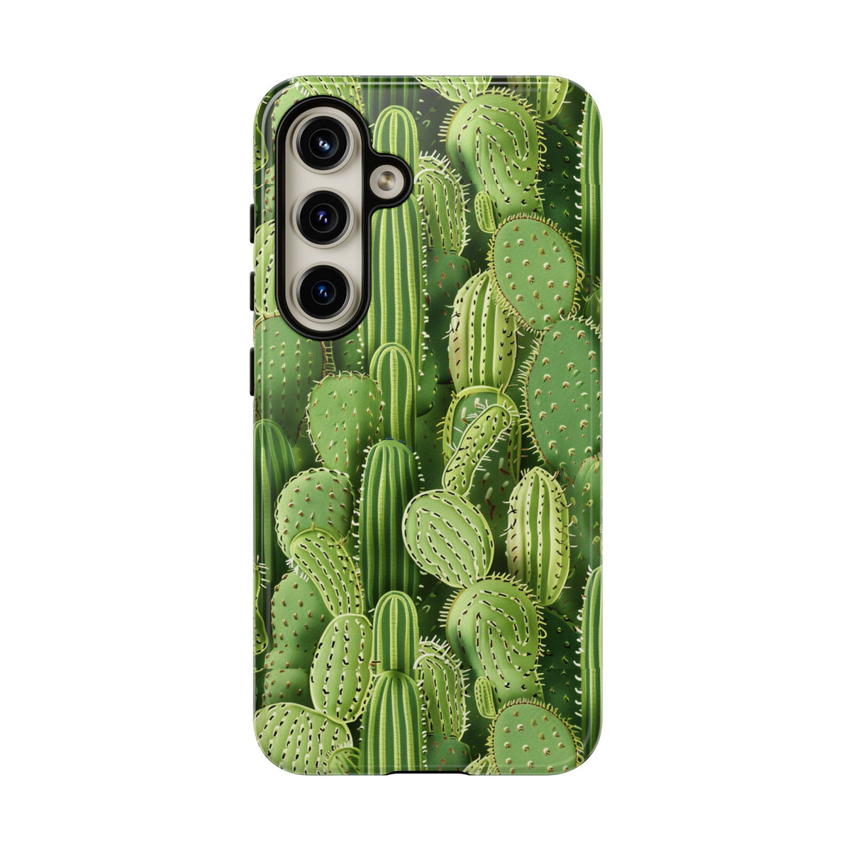 Cactus Embroidery Phone Case – Elegant and Unique Handcrafted Cactus Design