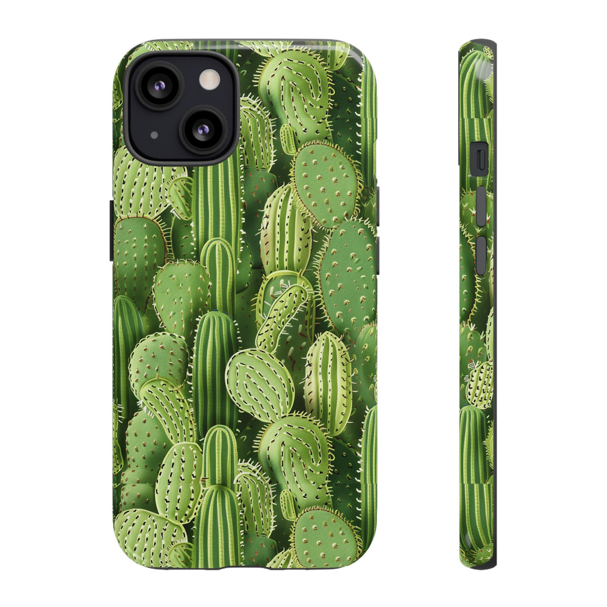 Cactus Embroidery Phone Case – Elegant and Unique Handcrafted Cactus Design