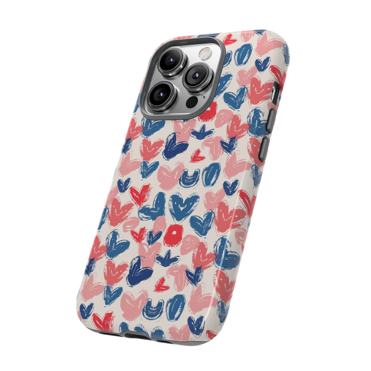 Heart Pattern Phone Case – Stylish & Loving Design for Your Device 354