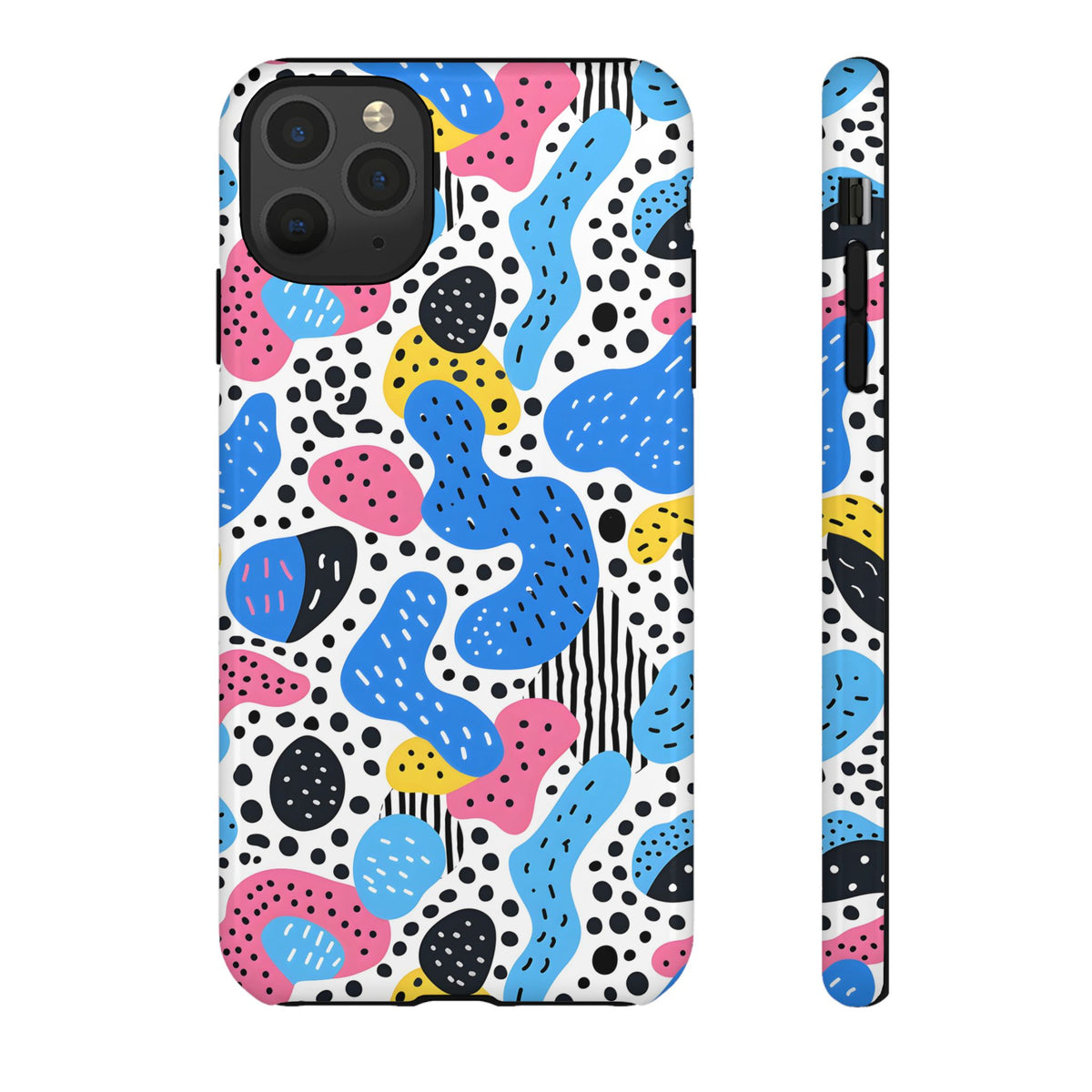 Abstract Baby Blue Memphis Design Phone Case – Sleek and Contemporary Artistry 2