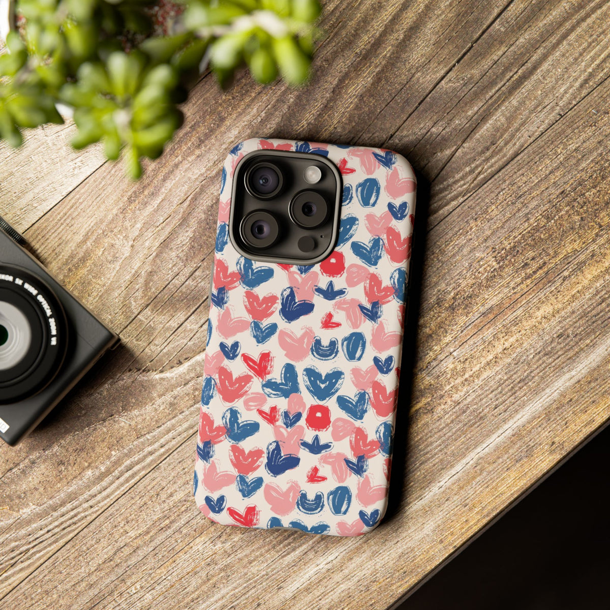 Heart Pattern Phone Case – Stylish & Loving Design for Your Device 354