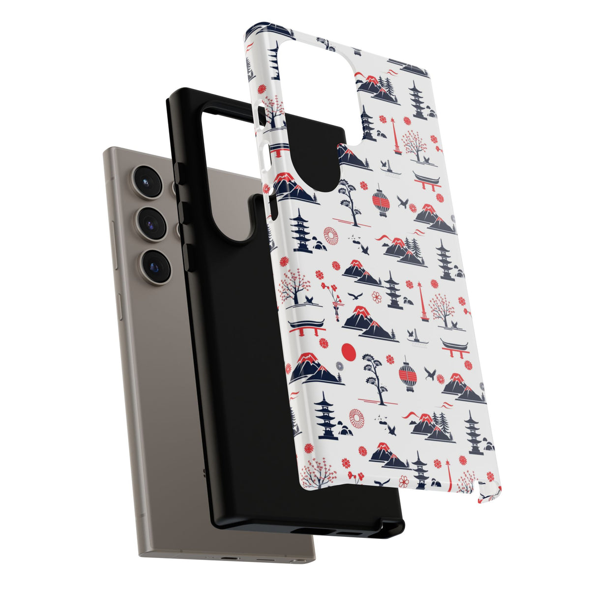 Japanese Pattern Phone Case – Elegant & Timeless Design for Your Phone 079