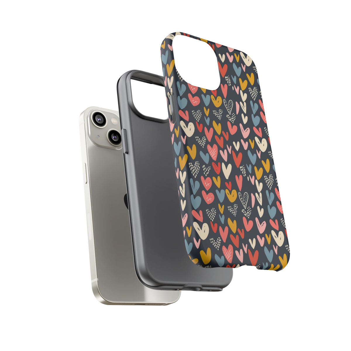 Heart Pattern Phone Case – Stylish & Loving Design for Your Device 816