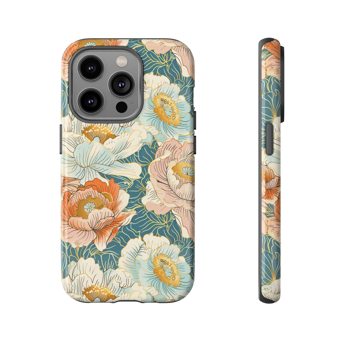 Japanese Blossom Asian Floral Design Phone Case – Elegant Floral Phone Cover 3