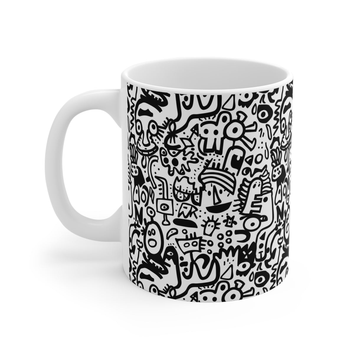 Artistic Doodle Coffee Mug - Sip with Imagination 082