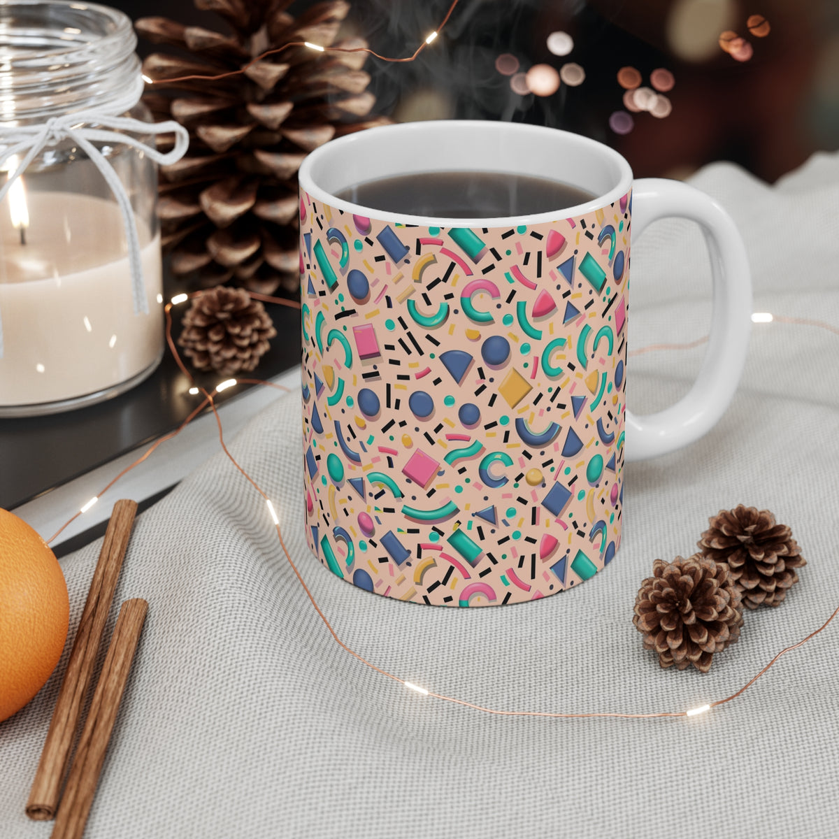 90s Retro Coffee Mug - Full Wrap Design 602