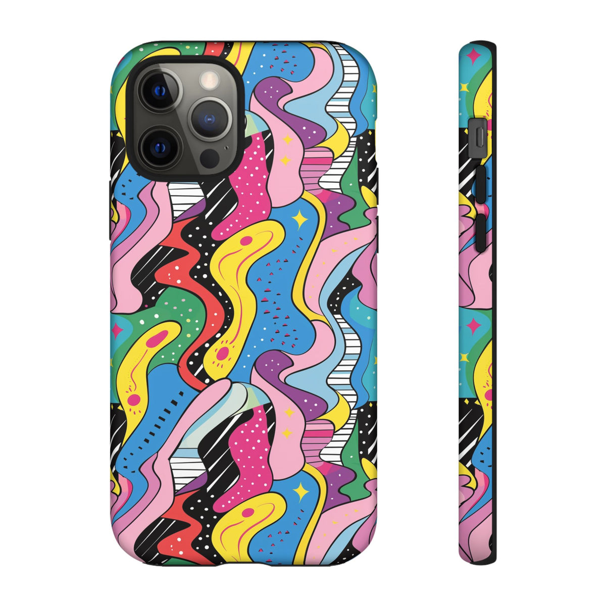 90s Themed Seamless Pattern Phone Case – Embrace Retro Style and Protection 275
