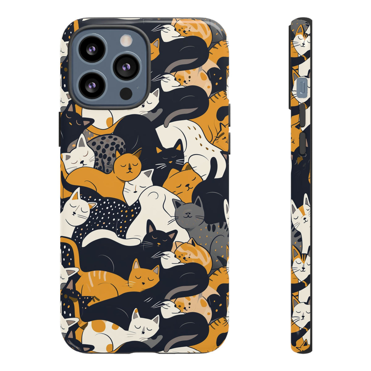 Seamless Cat Pattern Design Phone Case – Playful and Stylish Cat-Themed Phone Cover 2