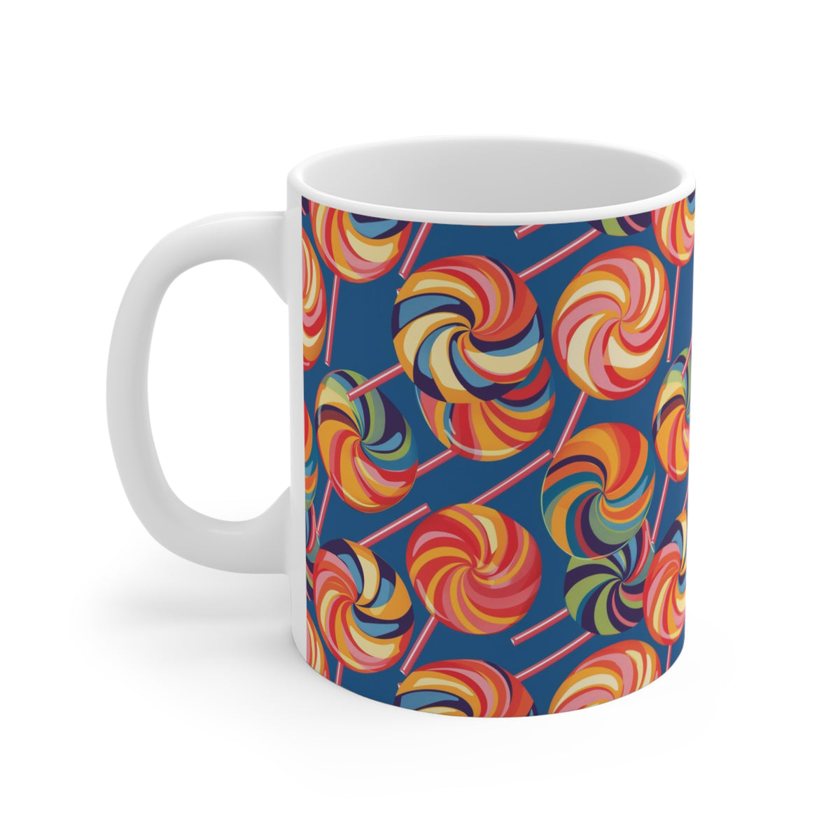 Colorful All-Over Candy Theme Coffee Mug Fun Ceramic Drinkware 495