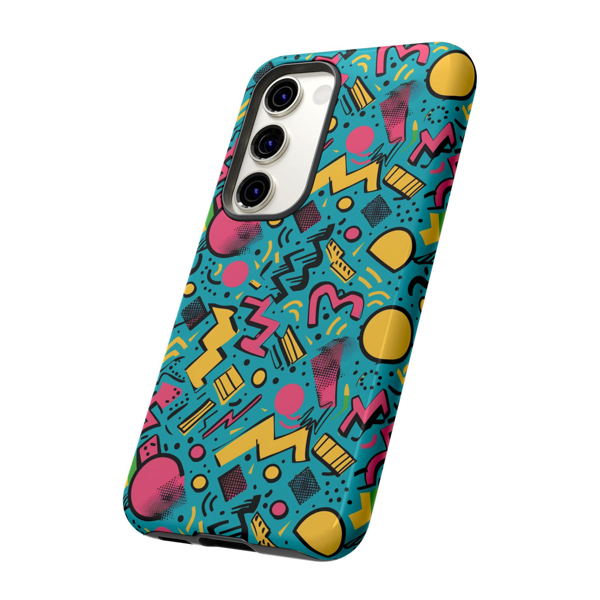 90s Themed Seamless Pattern Phone Case – Embrace Retro Style and Protection 253