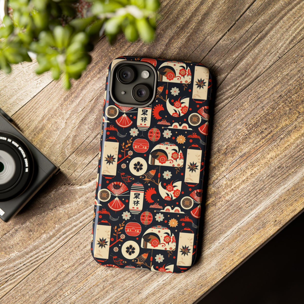 Japanese Pattern Phone Case – Elegant & Timeless Design for Your Phone 069