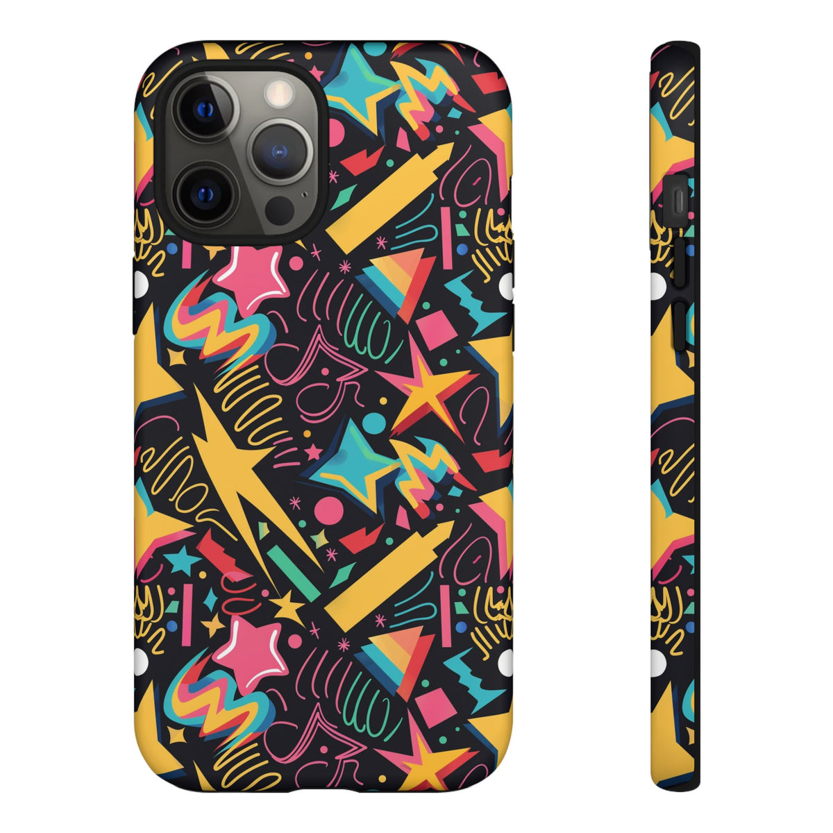 90s Themed Seamless Pattern Phone Case – Embrace Retro Style and Protection 232