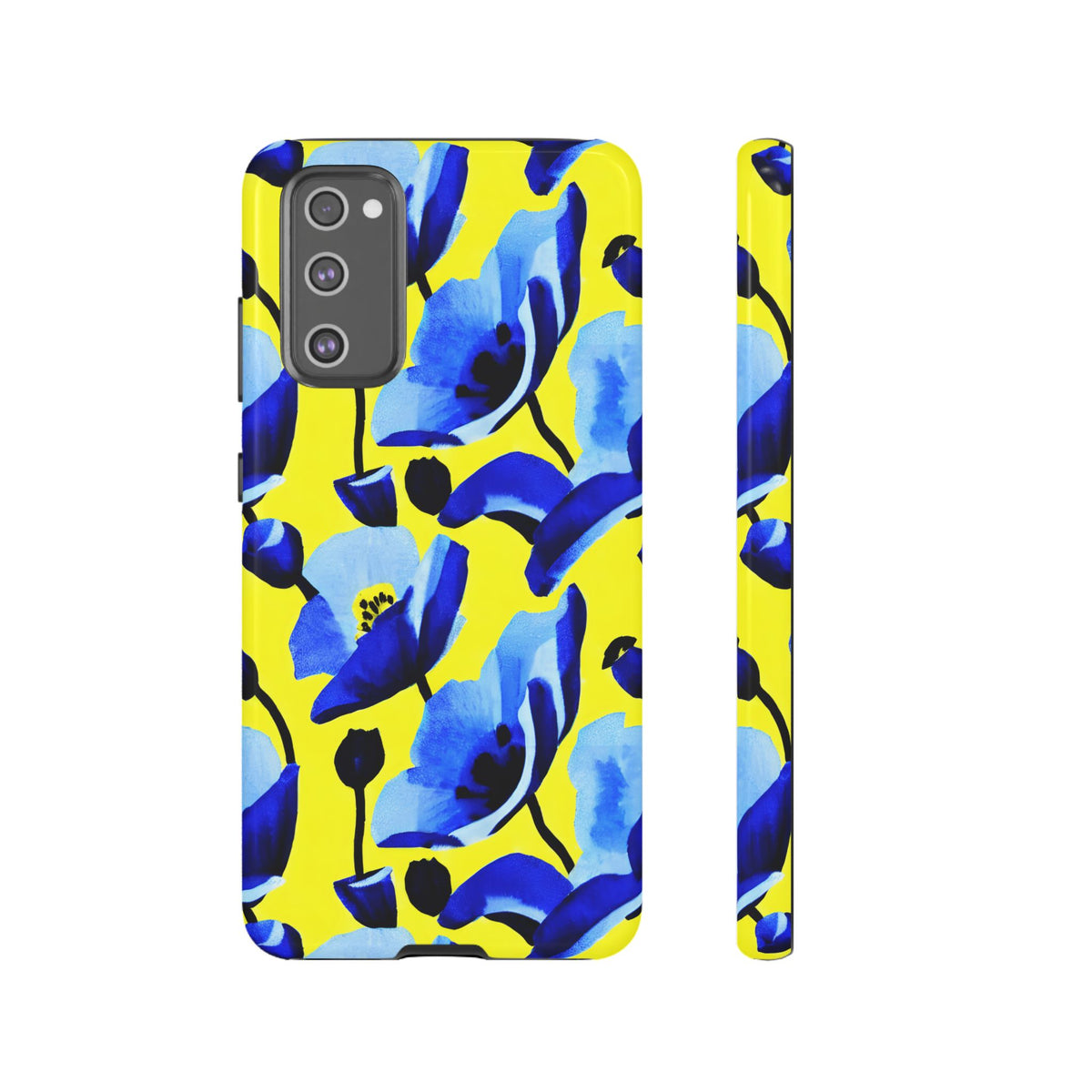 Vibrant Blue Floral Phone Case – A Perfect Fusion of Style and Protection