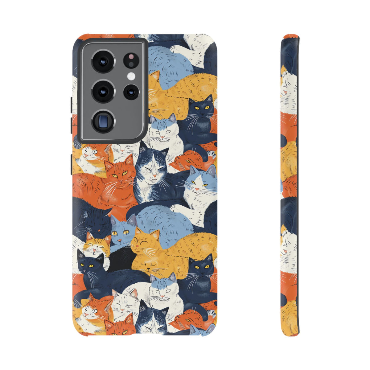 Seamless Cat Pattern Design Phone Case – Playful and Stylish Cat-Themed Phone Cover