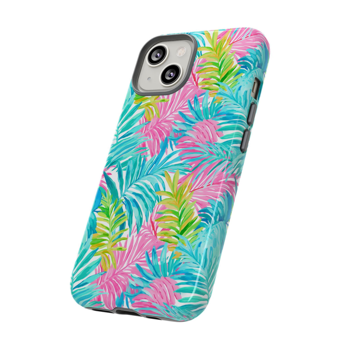 Vibrant Summer Leaves Phone Case – Colorful & Durable Summer Design