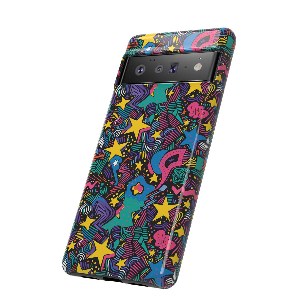 90s Themed Seamless Pattern Phone Case – Embrace Retro Style and Protection 227