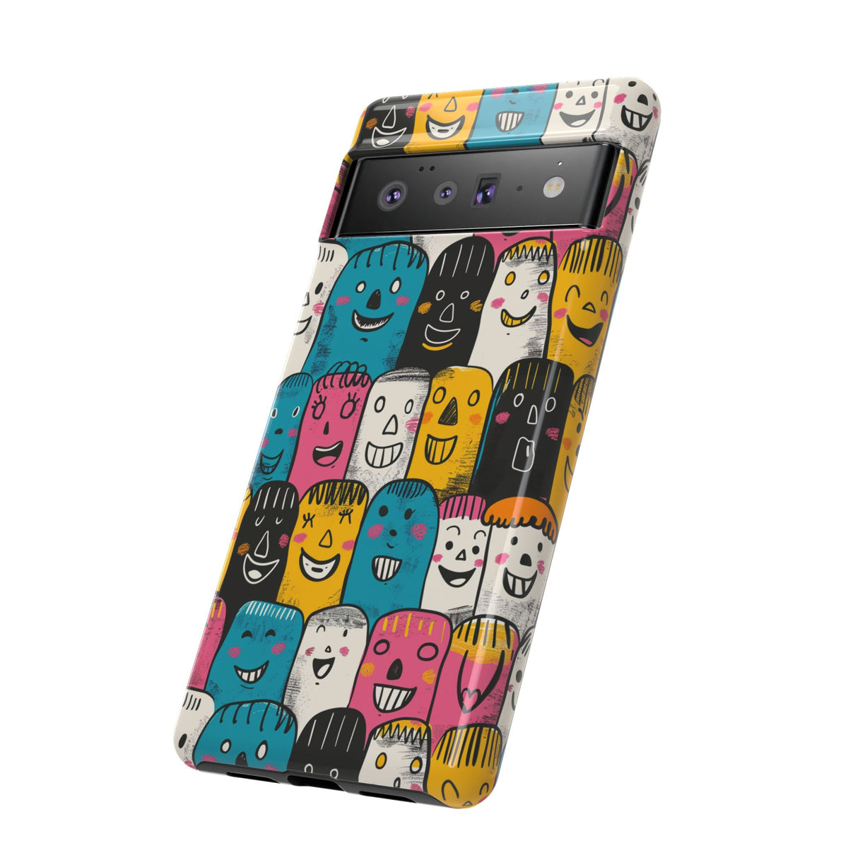 Happy Faces Phone Case – Joyful and Cheerful Design for a Bright Look 5