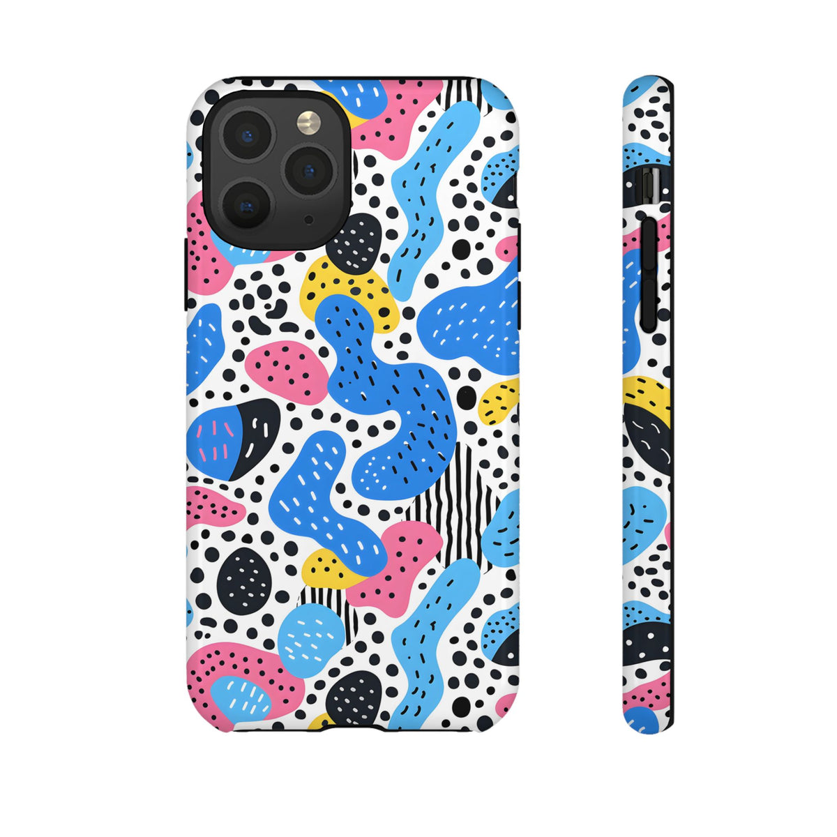 Abstract Baby Blue Memphis Design Phone Case – Sleek and Contemporary Artistry 2