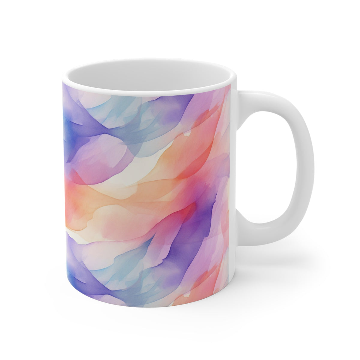 Various Watercolor Design All Over Coffee Mug – Unique Artistic Ceramic Coffee Cup 467