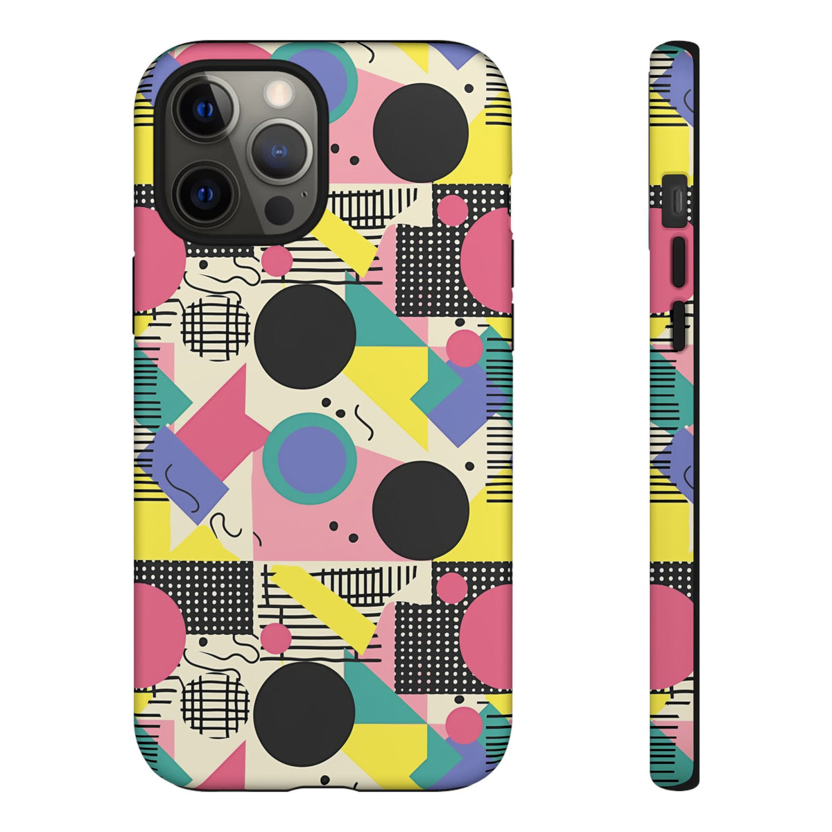 90s Themed Seamless Pattern Phone Case – Embrace Retro Style and Protection 228