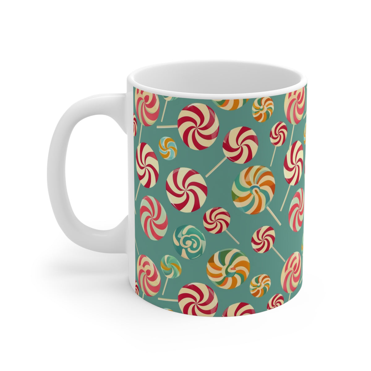 Colorful All-Over Candy Theme Coffee Mug Fun Ceramic Drinkware 120