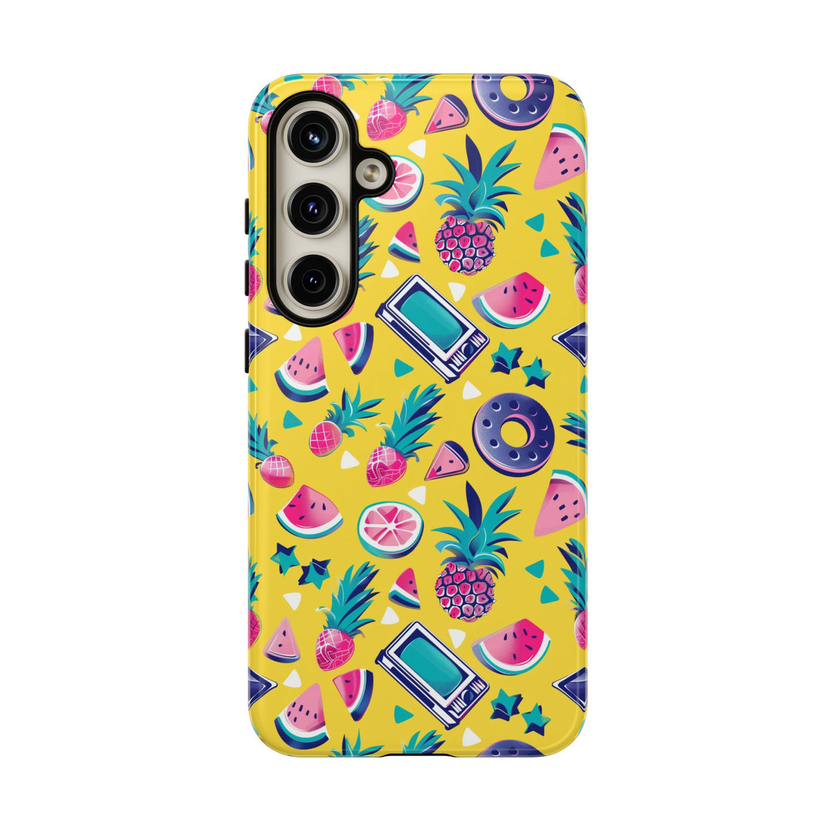 90s Themed Seamless Pattern Phone Case – Embrace Retro Style and Protection 255