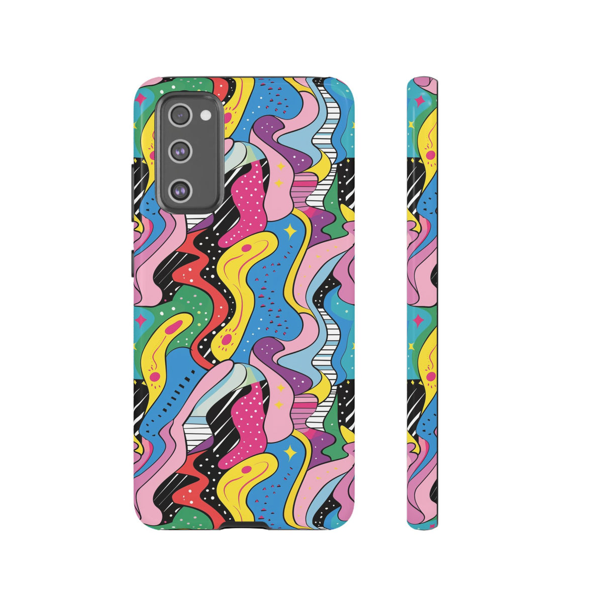 90s Themed Seamless Pattern Phone Case – Embrace Retro Style and Protection 275