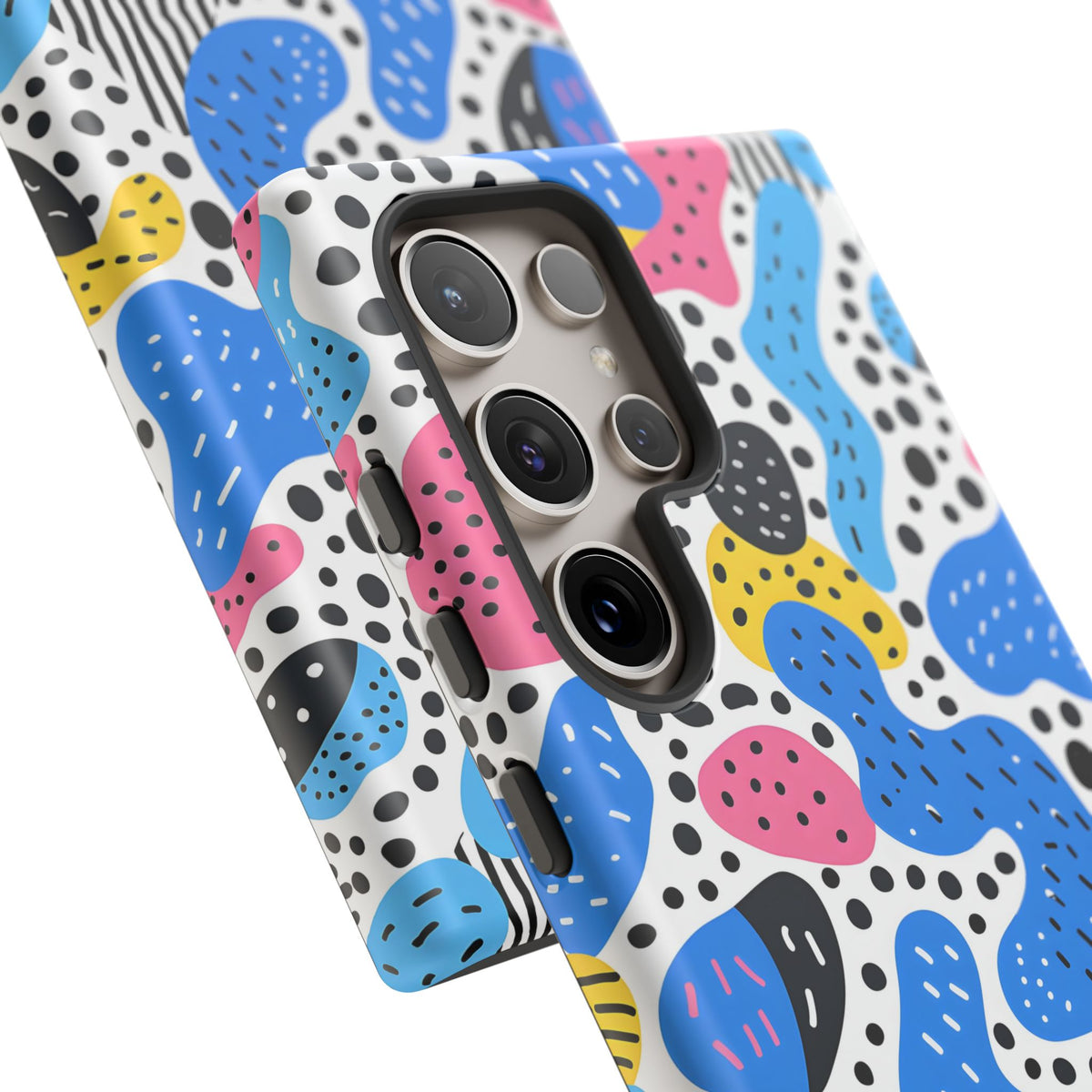 Abstract Baby Blue Memphis Design Phone Case – Sleek and Contemporary Artistry 2