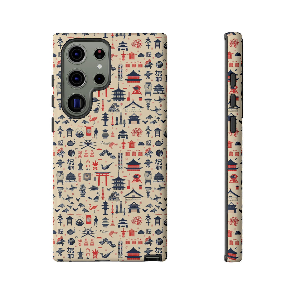 Japanese Pattern Phone Case – Elegant & Timeless Design for Your Phone 086