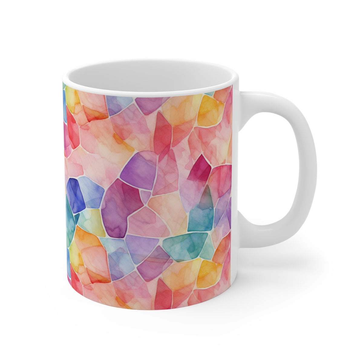 Various Watercolor Design All Over Coffee Mug – Unique Artistic Ceramic Coffee Cup 334